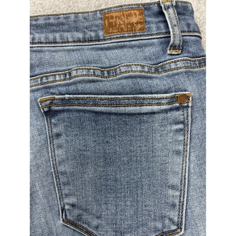 Judy Blue Jeans Womens 13/31 Light Wash Distressed Raw Hem Skinny Casual Stretch - Picture 9 of 12